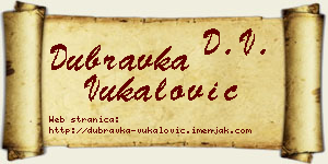 Dubravka Vukalović vizit kartica